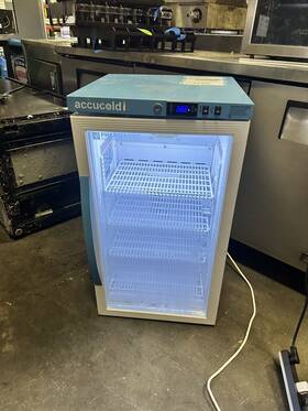 Arg3pv Accucold Pharma-vac Medical 4c Refrigerator 3cf 110v Glass Door Tested