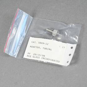 5809-12 Ace Glass 1/4-28 Threaded Stainless Steel Tubing Adapter