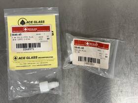 Ace Glass 5846-45 Lof 2 5846-48 Ace-thred Solid Ptfe Plugs New
