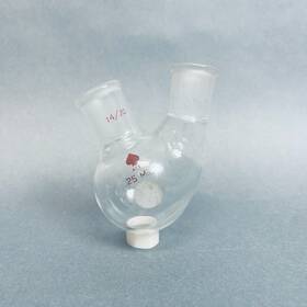 9464-06 Ace Glass 2-neck Round Bottom Flask 25 Ml 14/20 Joints Angled 9464-06 Ace Glass 2-neck Round Bottom Flask 25 Ml 14/20 Joints Angled