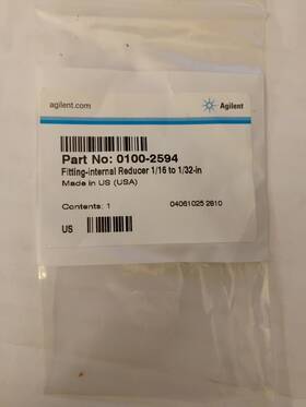 Agilent 0100-2594 Fitting Internal Reducer 1/16 To 1/32 Inch Headspace