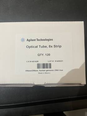 401428 Agilent Optical Tube Strip Box Of 120 8x New Fast Shipping 401428 Agilent Optical Tube Strip Box Of 120 8x New Fast Shipping