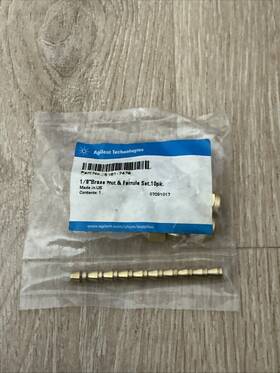 5181-7479 Agilent Brass Nut Ferrule 10pk 1/8 Inch - Sealed Fast Shipping