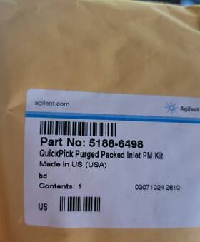 5188-6498 Agilent Sealed Quickpick Purged Packed Inlet Pm Kit