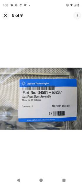 G4581-60207 Agilent Intuvo 9000 Bus Front Door Assembly - New-250 Or 2 For 450