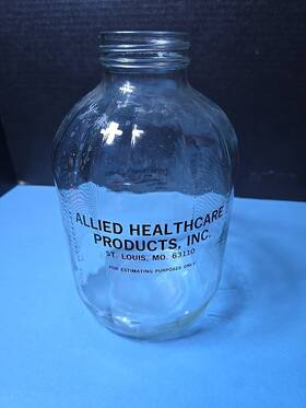 22-93-0001 Allied Healthcare 01-90-3105 Chemtron Gomco Suction Glass Bottle Jar