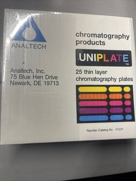 250um Analtech 21521 Uniplates 10x20cm/uv/scored/hard/silica Ghl/250um