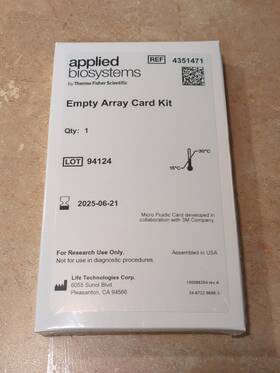 4351471 Applied Biosystems Thermo Fisher Empty Array Card Kit Expires 6/21/25