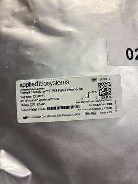 4470813 Applied Biosystems Truemark Open Array Respiratory 40 Custom Plates Exp 9/06/26