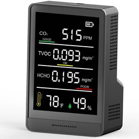 Aqitech 717352561706 Professional Indoor Air Quality Monitor With Aqi Beep Alarms 8 In 1 Portable Aqitech 717352561706 Professional Indoor Air Quality Monitor With Aqi Beep Alarms 8 In 1 Portable