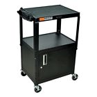 Avj42c Luxor Adjustable Steel Av Cart Cabinet Black