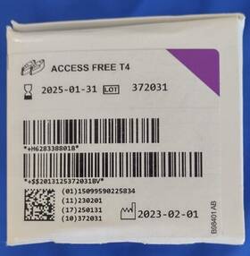 33880 Beckman Coulter Access Hybritech Ft4 100 Tests/box P/n#33880