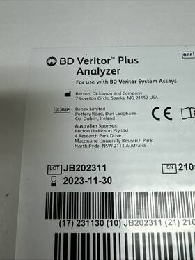Becton Dickinson 256066 Bd Veritor Plus Device Verification Cartridge Exp 04-25-2026