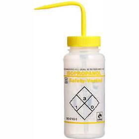11642-0624 Bel-art Products Ldpe Wash Bottles 116420624 500ml Isopropanol Label Yellow Cap Wide