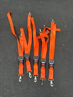 440-327-0485 Biosafe Restraint Strap With Side Released Orange Buckle 5 Set