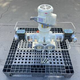 Vl3513t Bran & Luebbe And N-j32 Metering Proportioning Pump Dual Head W Baldor Motor