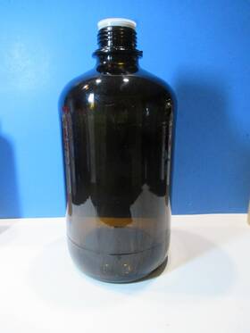 704010 Brandtech Amber Glass Threaded Bottle For Dispensette All Models 2500ml