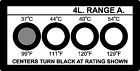 140-171f-60-77c By-90308-45 Irreversible Horizontal Temperature Label
