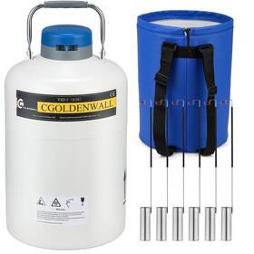 Xx-230 Cgoldenwall 10l Cryogenic Container Liquid Nitrogen Ln2 Tank Dewar Nit