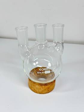Cg-1522-05 Chemglass 24/40 500ml Flask Round Bottom Heavy Wall 3-neck 3