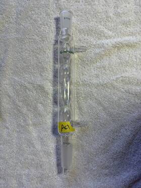 Cg-1206 Chemglass Allihn Jacketed Condenser 24/40 Column Cg-1206 Chemglass Allihn Jacketed Condenser 24/40 Column
