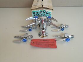 982-907 Chicago Faucets Lab Equipment Hose Cocks And Nozzles New In Box With Extras