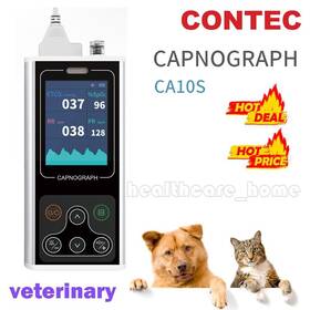 Ca10s-vet Contec Veterinary Capnograph Sidestream Etco2 Respiration Rate Spo2