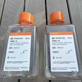 Corning 21-031-cv Lot Of 2 Ref Dulbecco S Phosphate-buffered Saline 1x 500ml