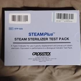 Stp-025 Crosstex Steamplus Steam Sterilizer Test Pack Biological Dental Lab