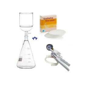 Des261947497791 Deschem 2000ml Suction Filtration Unit 90mm Buchner Funnel 2 Litre Flask And Vacuum Pum