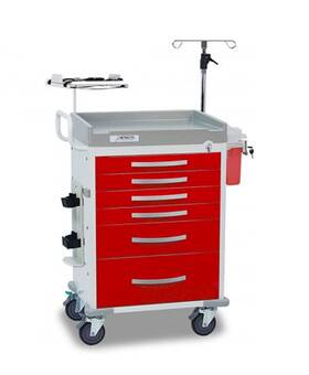 Rc333369 Detecto 6 Drawer Cart Break-away Lock Red