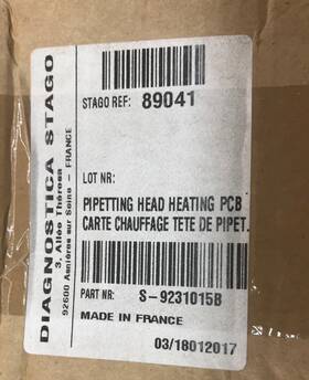 S-9231015b Diagnostica Stago Pipetting Head Heating Pcb S-9231015b Diagnostica Stago Pipetting Head Heating Pcb