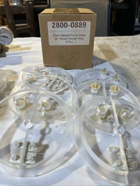 2800-0889 Distek Clear Dissolution Vessel Cover Set 6 Pn 2800-0889 Distek Clear Dissolution Vessel Cover Set 6 Pn