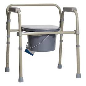10372 Dynarex Commode Chair Gray Steel 10372 Dynarex Commode Chair Gray Steel