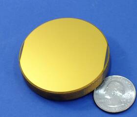 800-5950 Edmund Scientific 2 Inch Dia. Gold Coated Mirror Pyrex Substrate Co2 Laser Optics Nir / Mwir 800-5950 Edmund Scientific 2 Inch Dia. Gold Coated Mirror Pyrex Substrate Co2 Laser Optics Nir / Mwir