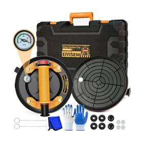 Eya-009 Eiyisem 2 Pack 8 Inch Glass Suction Cups With Pressure Gauge Heavy Duty Vacuum Sucti