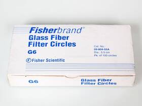 Fisher Scientific 09-804-55a Fisherbrand Grade G6 Glass Fiber Filter Circles 5.5cm -new 100 Pk