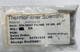 A4929-010 Fisher Scientific Thermofisher Solvent Filter 10umss Spare Parts Pack Of 6