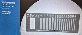 07-501 Fluke Biomedical Type 1 0.05 To 4.86 Lp/mm Phantom Test Tool