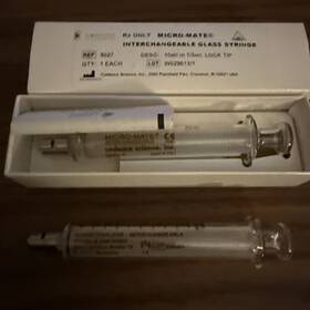 7.140-45 Fortuna Poulten & Graf 1 Optima 10ml Glass Syringe Interchangeable Micro Mate 10cc Interchan 7.140-45 Fortuna Poulten & Graf 1 Optima 10ml Glass Syringe Interchangeable Micro Mate 10cc Interchan