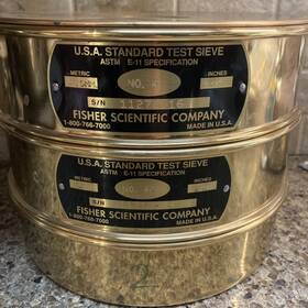 Gs8755432 Gs Brass Sieves Heavy Gauge Standard Testing Set Of 2 W Lid And Pan No 40 4 Lot #2 Gs8755432 Gs Brass Sieves Heavy Gauge Standard Testing Set Of 2 W Lid And Pan No 40 4 Lot #2