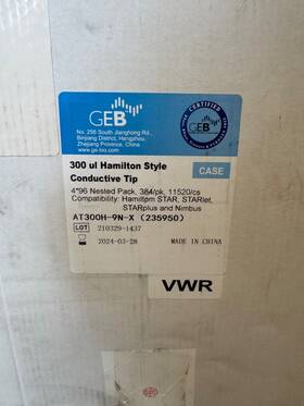 At300h-9h-x Hamilton 235950 Geb 300 L Style Conductive Tips Non-sterile Non-filter At300h-9h-x Hamilton 235950 Geb 300 L Style Conductive Tips Non-sterile Non-filter