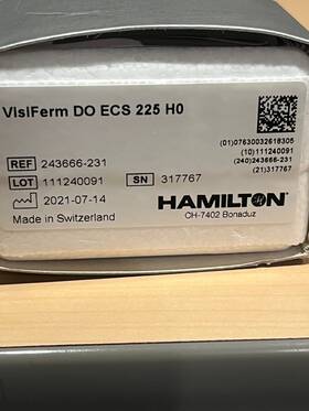 243666-231 Hamilton New Visiferm Do Ecs 225 H0 Sensor Expire 2031 Free Shipping 243666-231 Hamilton New Visiferm Do Ecs 225 H0 Sensor Expire 2031 Free Shipping