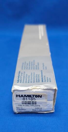 81185 Hamilton L Model 1725 Ref. Ltn Syringe Cemented 22ga 2 Inch Pnt Styl 3