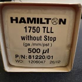1750tll Hamilton 81220 New Gastight Precision Syringe 500 Ul Without Ut Stop
