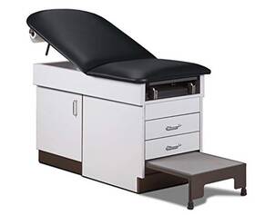 Industries 445046018054 Msec By Family Practice Exam Table With Integrated Step Stool Gray Base 72 Inch