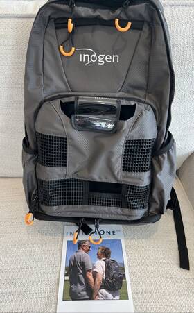 Ca-450 Inogen One G4 Carry Backpack Oxygen With Strap Bag New Black Gray Accessory