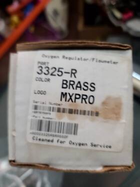 Pp20006 Iron Duck Brass Oxygen Regulator 3325r Mxpro Flow Meter