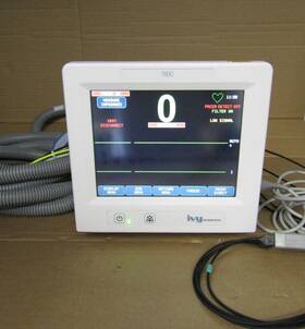 22060256 Ivy Biomedical Systems Ecg Ekg Cardiac Trigger Monitor 7800 With Cable And Leads