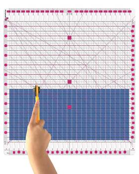 Karpoulra Qrp12x12ink Quilting Ruler- 12.5 Inch Slotted Rulers For And Sewing Quilt Str